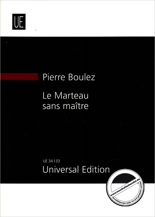 Titelbild für UE 34133 - LE MARTEAU SANS MAITRE