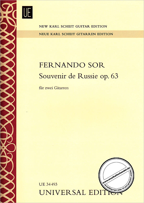 Titelbild für UE 34493 - SOUVENIR DE RUSSIE OP 63