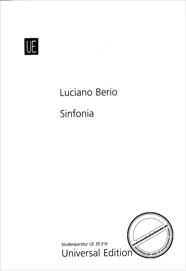 Titelbild für UE 35319 - SINFONIA