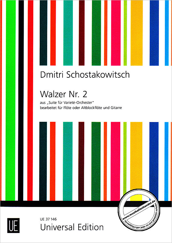 Titelbild für UE 37146 - SECOND WALTZ (WALZER 2) AUS SUITE 2 FUER JAZZ ORCHESTER