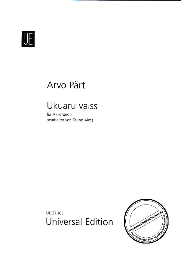 Titelbild für UE 37165 - UKUARU VALSS