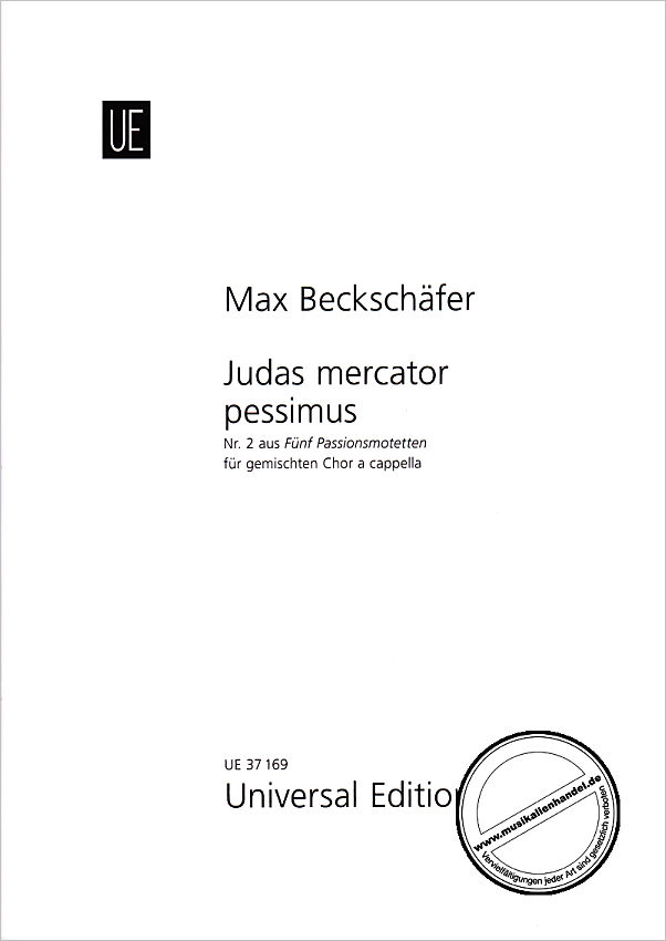Titelbild für UE 37169 - JUDAS MERCATOR