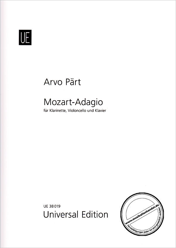 Titelbild für UE 38019 - Mozart Adagio