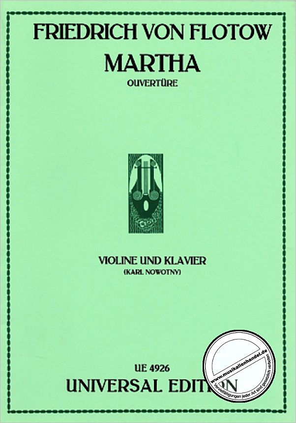 Titelbild für UE 4926 - MARTHA OUVERTUERE