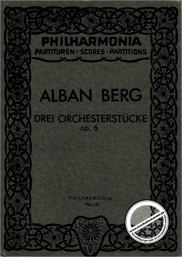 Titelbild für UEPH 432 - Drei Orchesterstücke für Orchester op 6 (1914/1929)