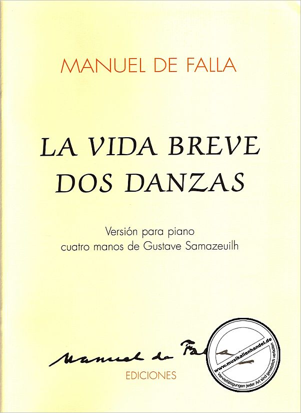Titelbild für UMF 1021 - LA VIDA BREVE DOS DANZAS