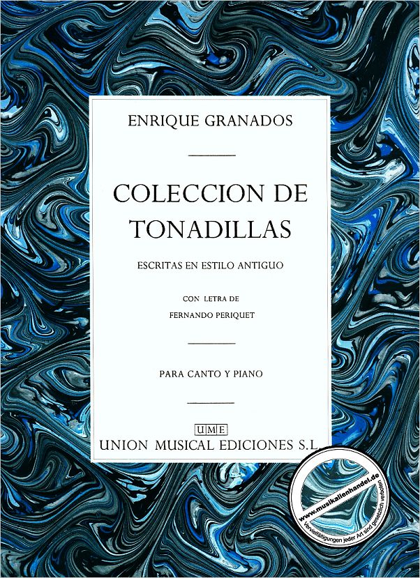 Titelbild für UMV 21082 - COLECCION DE TONADILLAS
