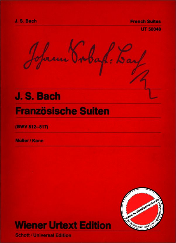 Titelbild für UT 50048 - FRANZOESISCHE SUITEN BWV 812-817