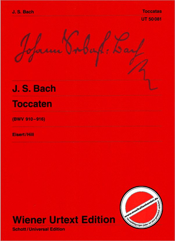 Titelbild für UT 50081 - TOCCATEN BWV 910-916