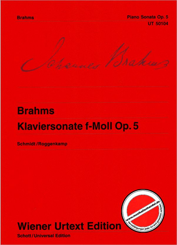 Titelbild für UT 50104 - SONATE F-MOLL OP 5