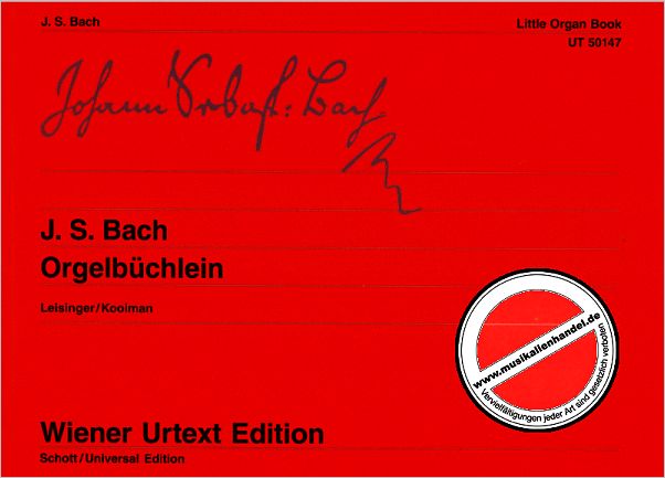 Titelbild für UT 50147 - ORGELBUECHLEIN BWV 599-644