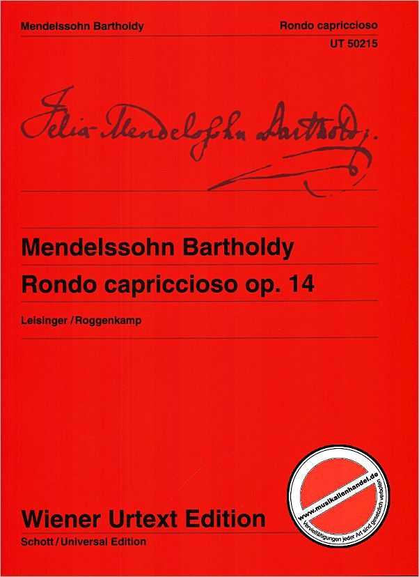 Titelbild für UT 50215 - RONDO CAPRICCIOSO OP 14