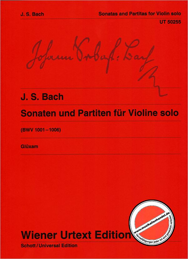 Titelbild für UT 50255 - SONATEN + PARTITEN BWV 1001-1006