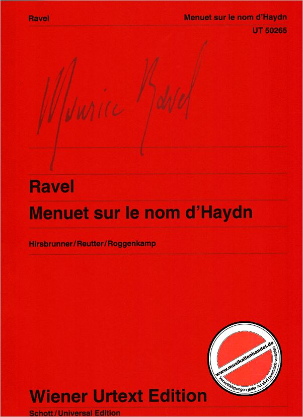 Titelbild für UT 50265 - MENUET SUR LE NOM D'HAYDN