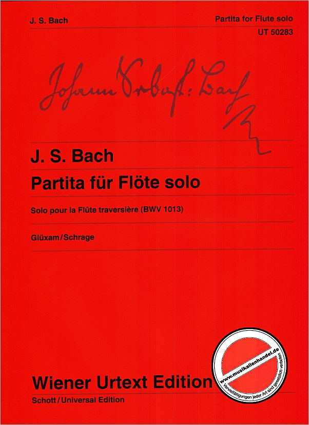 Titelbild für UT 50283 - PARTITA A-MOLL BWV 1013
