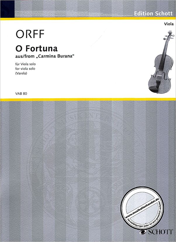 Titelbild für VAB 80 - O FORTUNA (CARMINA BURANA)