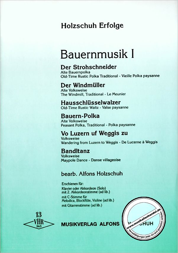 Titelbild für VHR 563 - HOLZSCHUH ERFOLGE 13