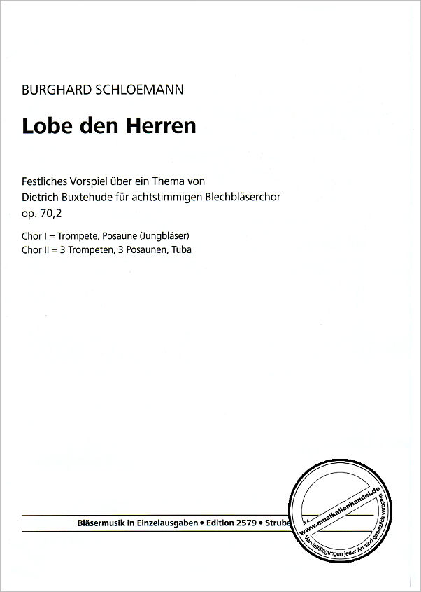 Titelbild für VS 2579 - LOBE DEN HERREN - FESTLICHES VORSPIEL