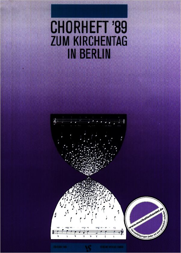 Titelbild für VS 1140 - CHORHEFT '89 ZUM KIRCHENTAG