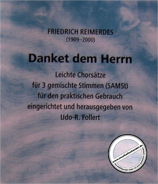 Titelbild für VS 1992 - DANKET DEM HERRN - LEICHTE CHORSAETZE