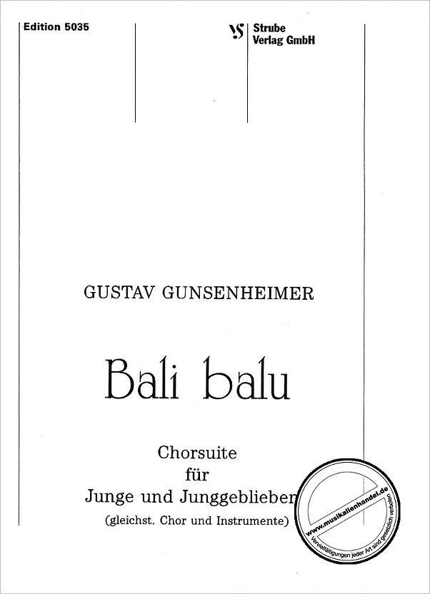 Titelbild für VS 5035 - BALI BALU