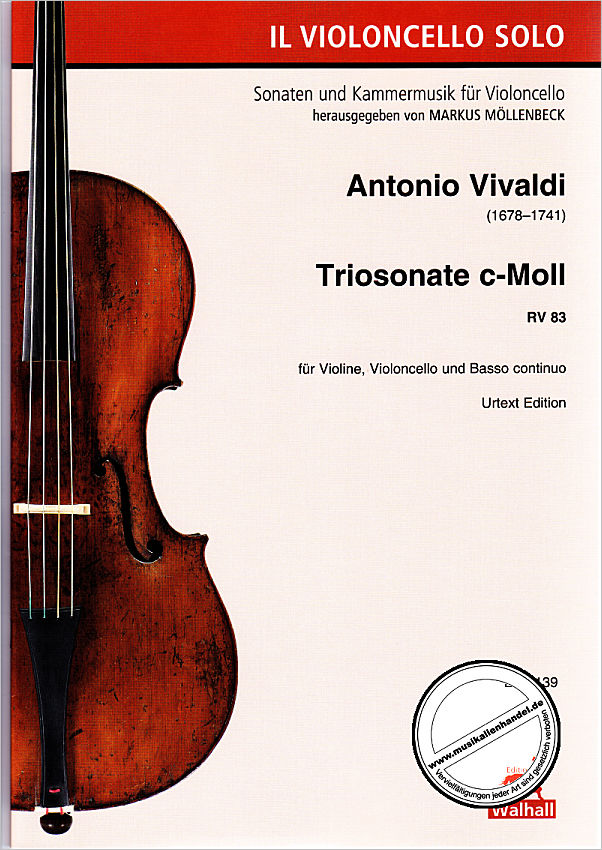 Titelbild für WALHALL 1139 - Triosonate c-moll RV 83