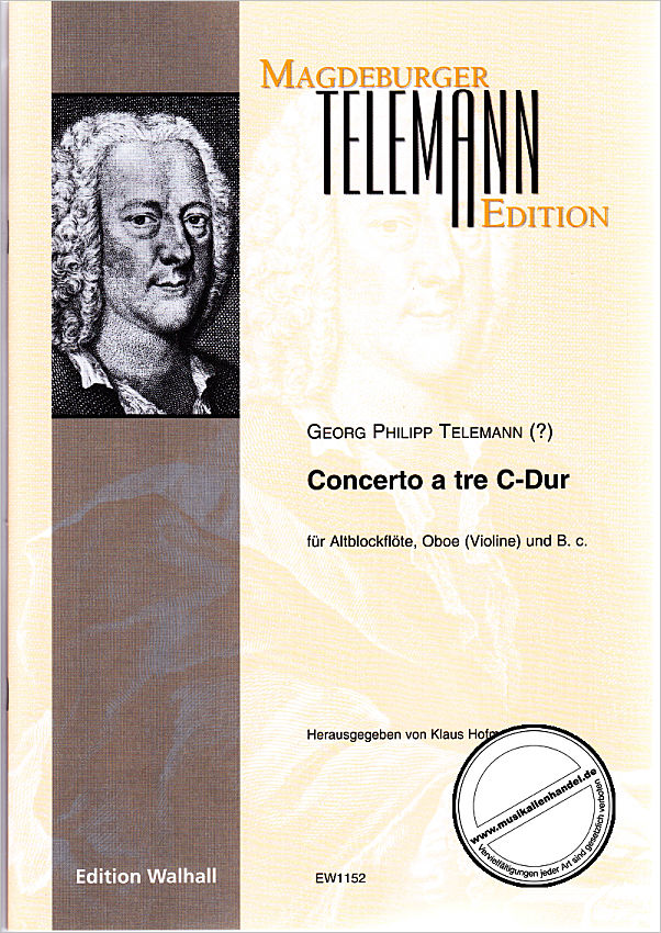 Titelbild für WALHALL 1152 - Concerto a tre C-Dur