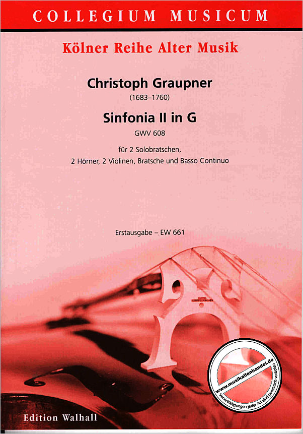 Titelbild für WALHALL 661 - SINFONIA 2 IN G WKV 608