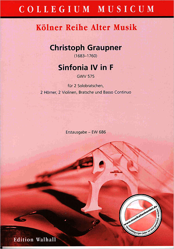 Titelbild für WALHALL 686 - SINFONIA 4 IN F WKV 575
