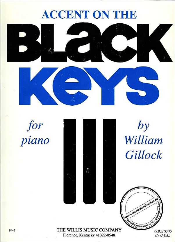 Titelbild für WILLIS 9447 - ACCENT ON THE BLACK KEYS