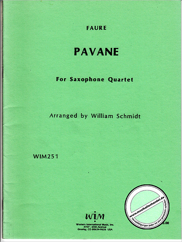 Titelbild für WIM 251 - PAVANE OP 50