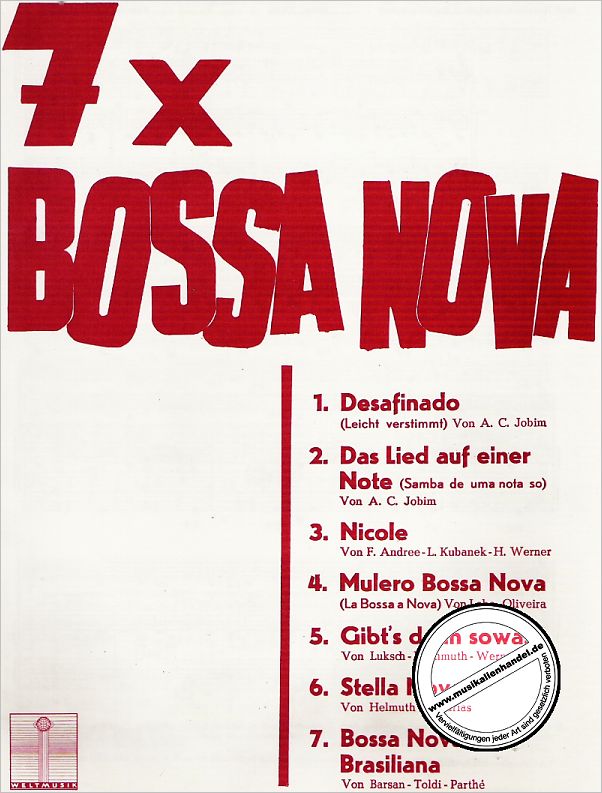 Titelbild für WM 7259 - 7 X BOSSA NOVA