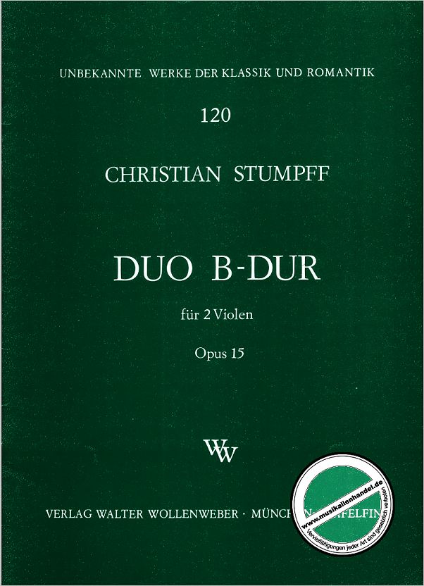 Titelbild für WW 120 - DUETT B-DUR OP 15