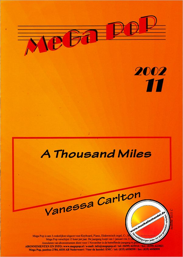 Titelbild für XX 0211-C - 1000 MILES (A THOUSAND MILES)