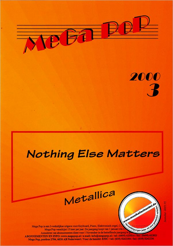 Titelbild für XX 2000-3PI - NOTHING ELSE MATTERS