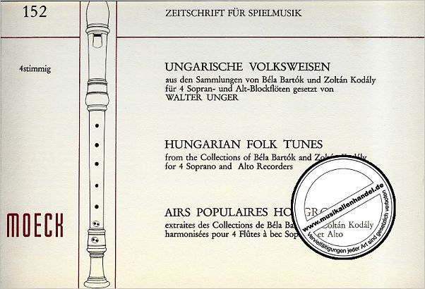 Titelbild für ZFS 152 - UNGARISCHE VOLKSWEISEN