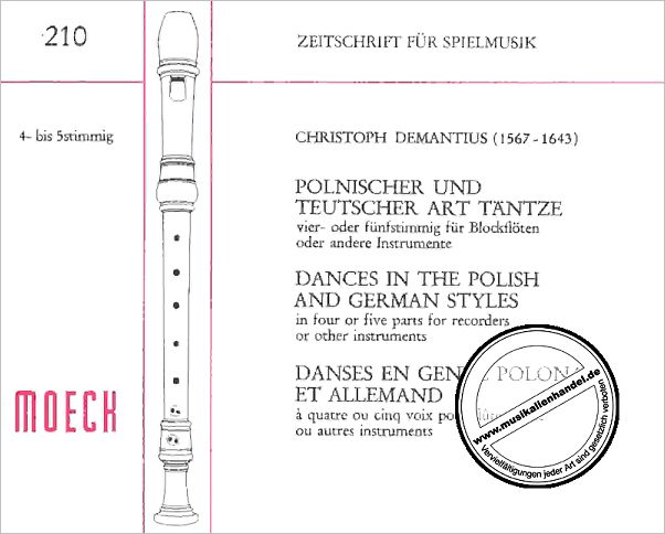 Titelbild für ZFS 210 - POLNISCHE + TEUTSCHER ART TAENTZE