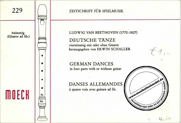 Titelbild für ZFS 229 - DEUTSCHE TAENZE