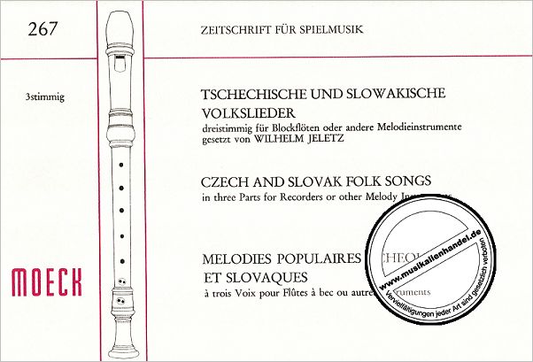 Titelbild für ZFS 267 - TSCHECHISCHE + SLOWAKISCHE VOLKSLIEDER