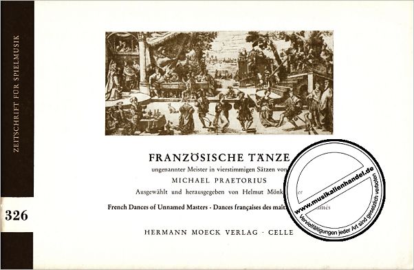 Titelbild für ZFS 326 - FRANZOESISCHE TAENZE UNGENANNTE
