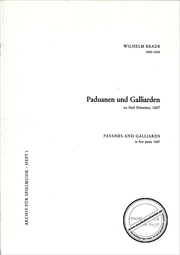 Titelbild für ZFS 336-337 - PADUANEN + GALLIARDEN