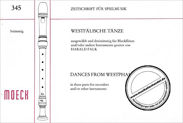 Titelbild für ZFS 345 - WESTFAELISCHE TAENZE