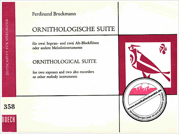 Titelbild für ZFS 358 - ORNITHOLOGISCHE SUITE
