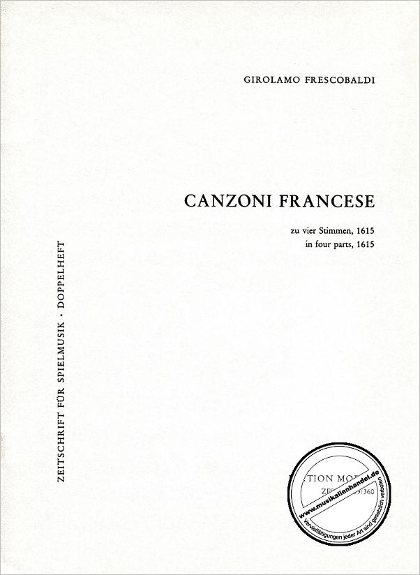 Titelbild für ZFS 359-360 - CANZONI FRANCESE