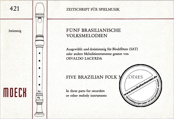 Titelbild für ZFS 421 - 5 BRASILIANISCHE VOLKSMELODIEN