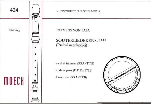 Titelbild für ZFS 424 - SOUTERLIEDEKENS