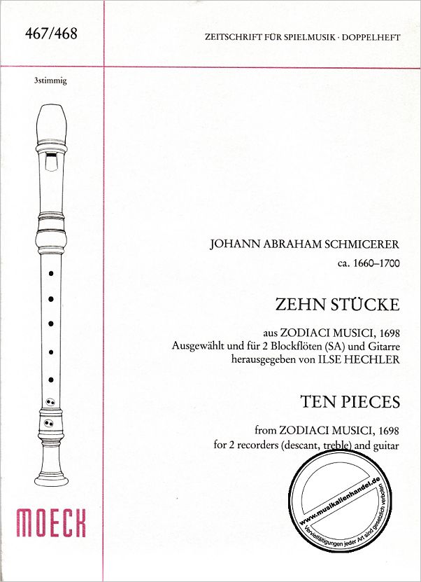 Titelbild für ZFS 467-468 - 10 STUECKE AUS ZODIACI MUSICI 1698