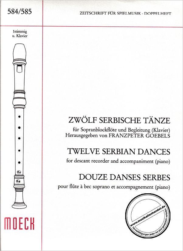 Titelbild für ZFS 584-585 - 12 SERBISCHE TAENZE