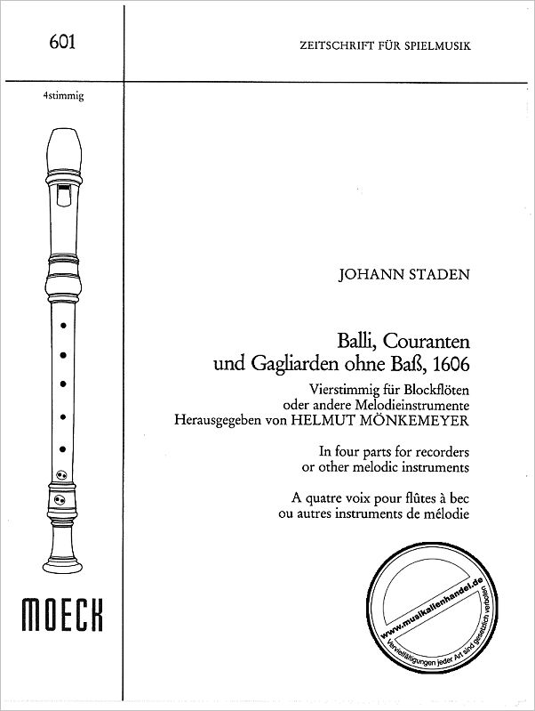 Titelbild für ZFS 601 - BALLI COURANTEN + GAGLIARDEN