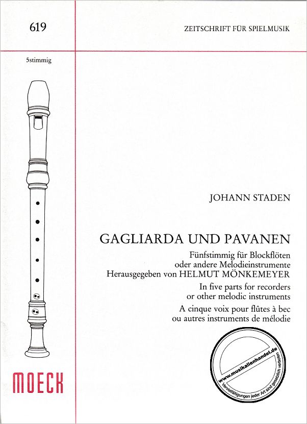Titelbild für ZFS 619 - GAGLIARDA + PAVANEN